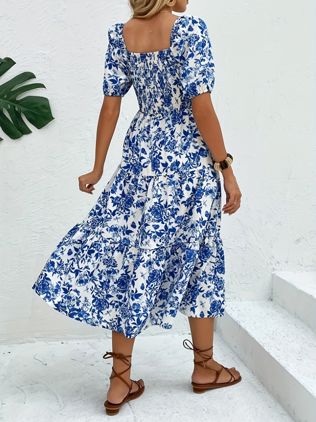 Floral Print A-line Dress