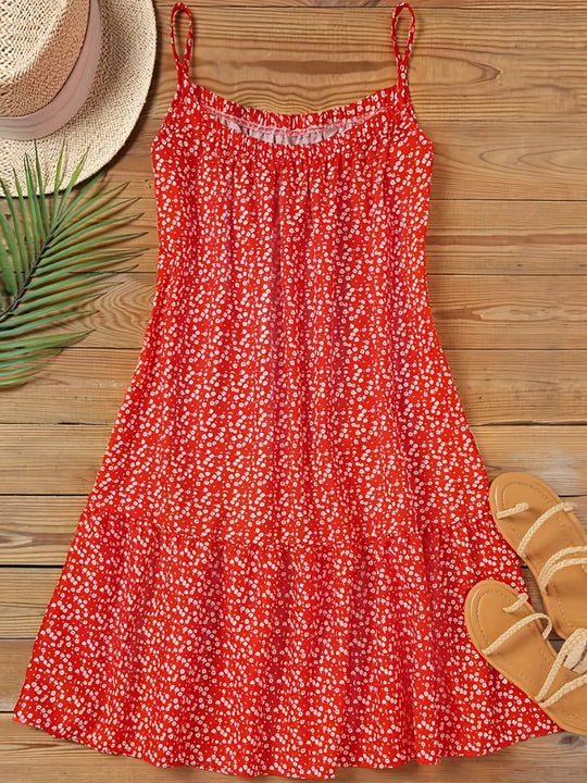 Bohemian Ditsy Floral Print Cami Dress
