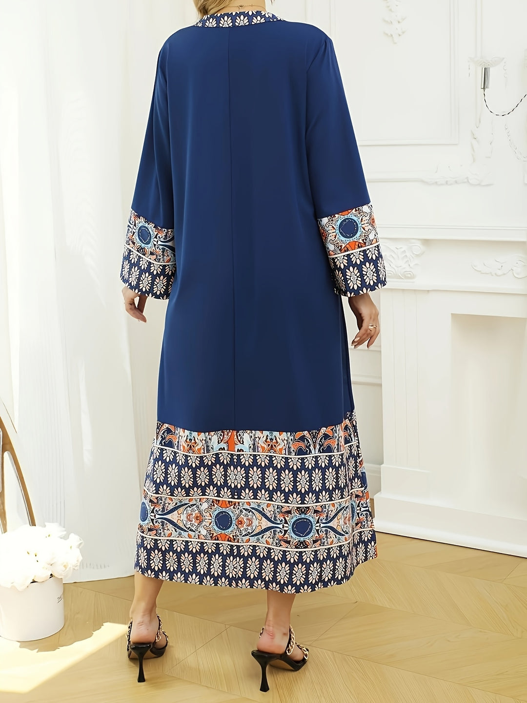 Muslim Long Sleeve Modest Kaftan Dress