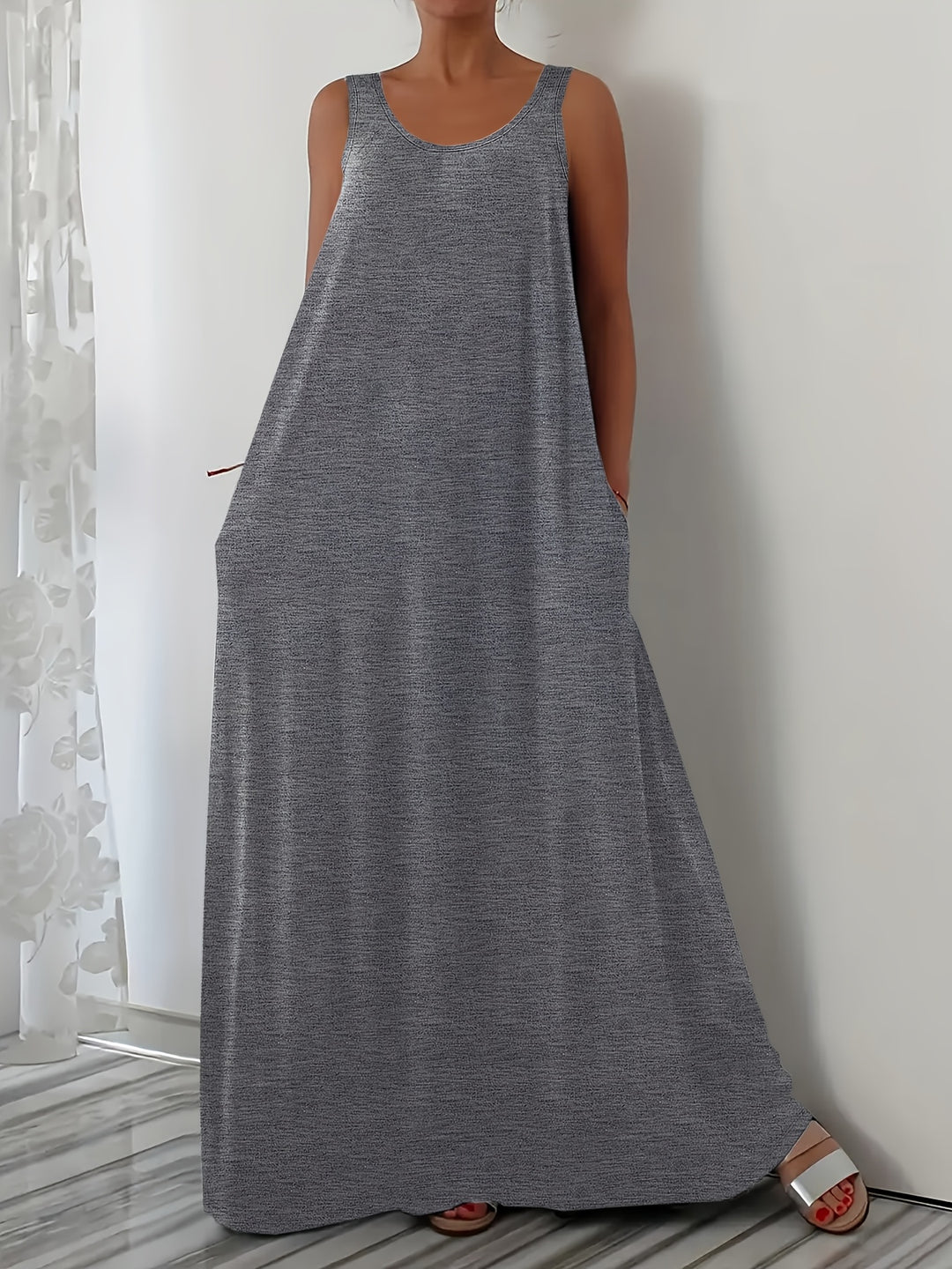 Boho Relaxed Fit Flowy Maxi Dress - Plus Size