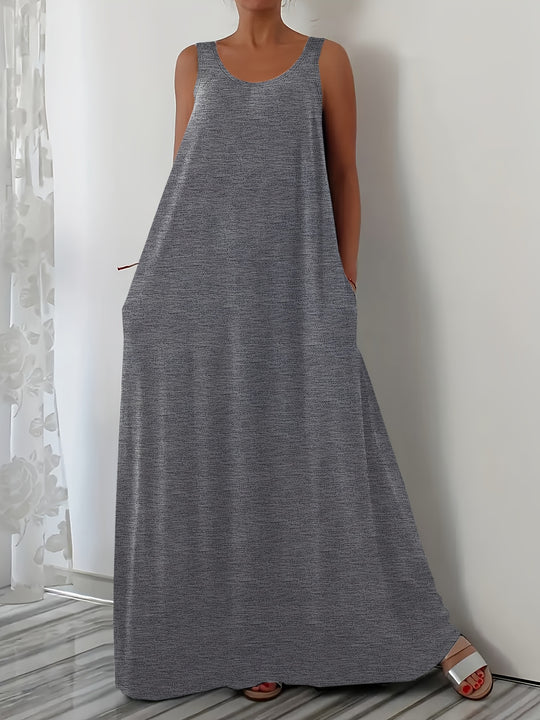 Boho Relaxed Fit Flowy Maxi Dress - Plus Size