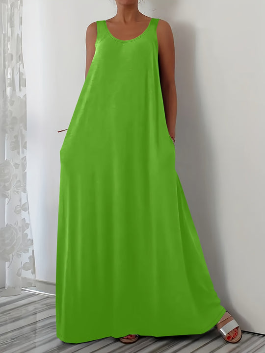 Boho Relaxed Fit Flowy Maxi Dress - Plus Size