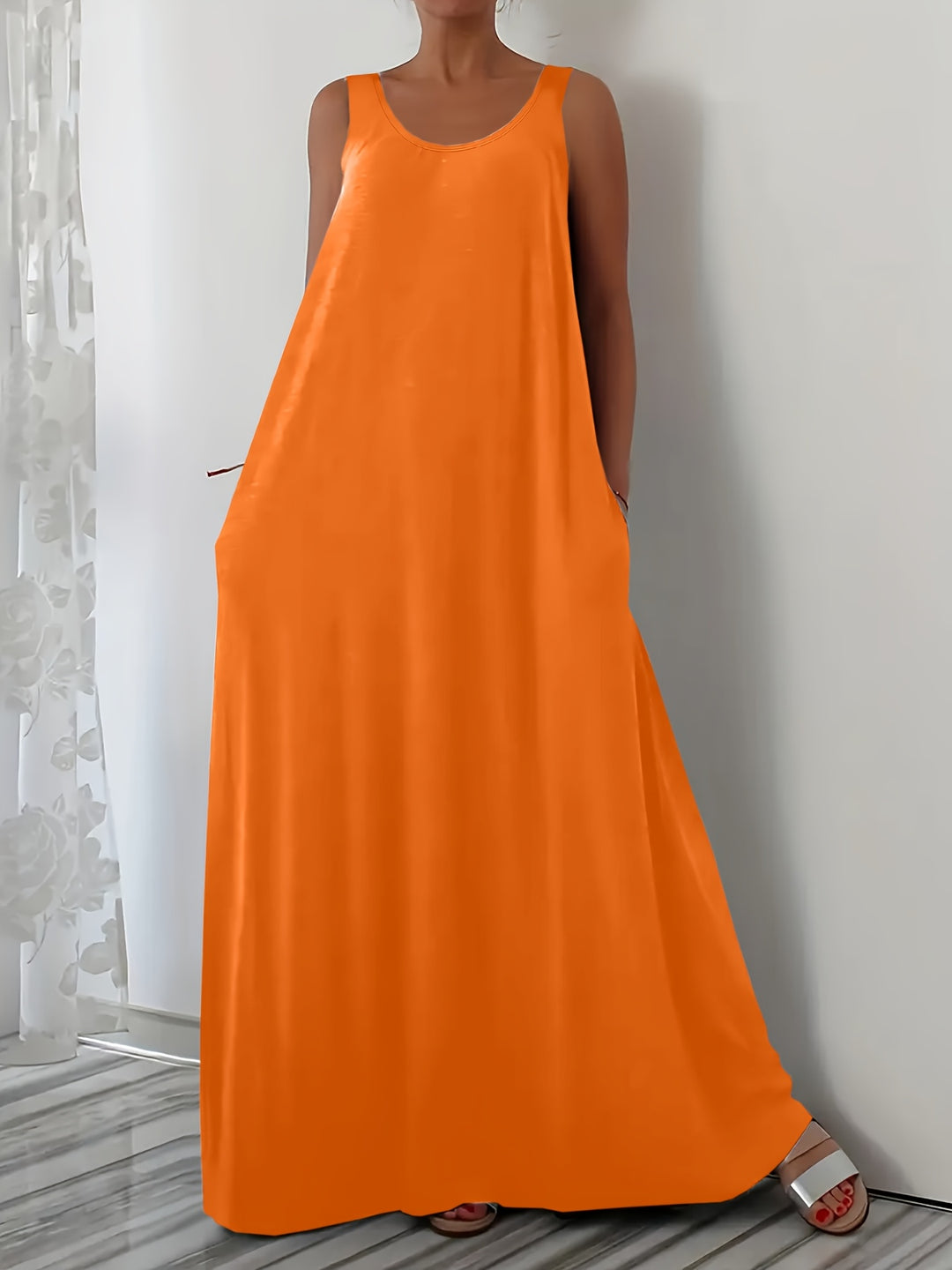 Boho Relaxed Fit Flowy Maxi Dress - Plus Size