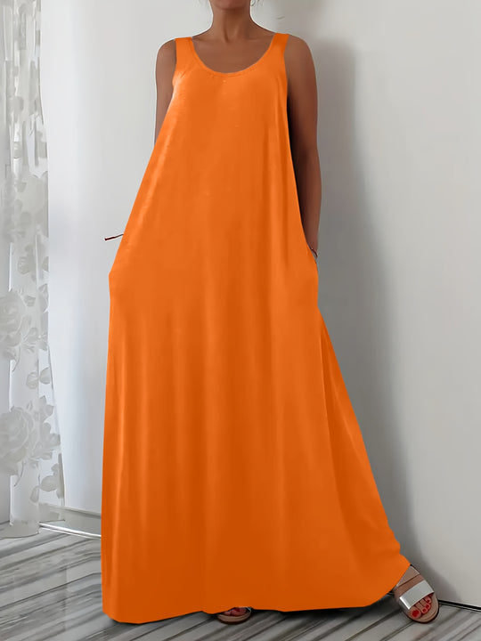 Boho Relaxed Fit Flowy Maxi Dress - Plus Size
