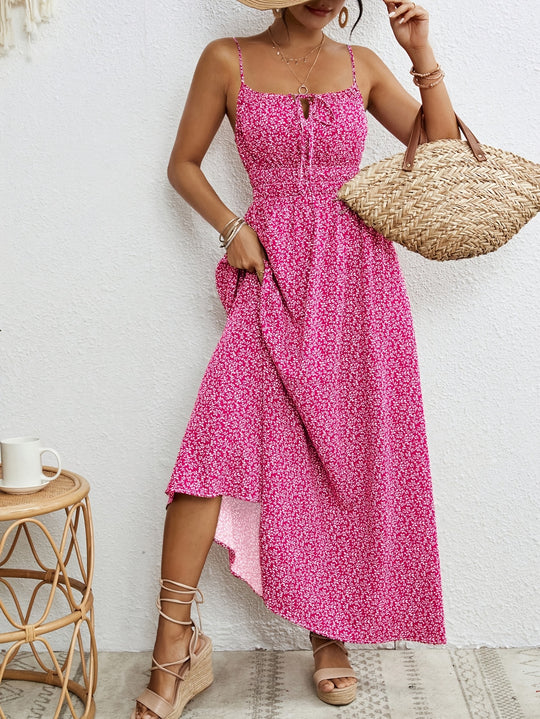 Casual Flowy Ditsy Floral Sleeveless Boho Dress