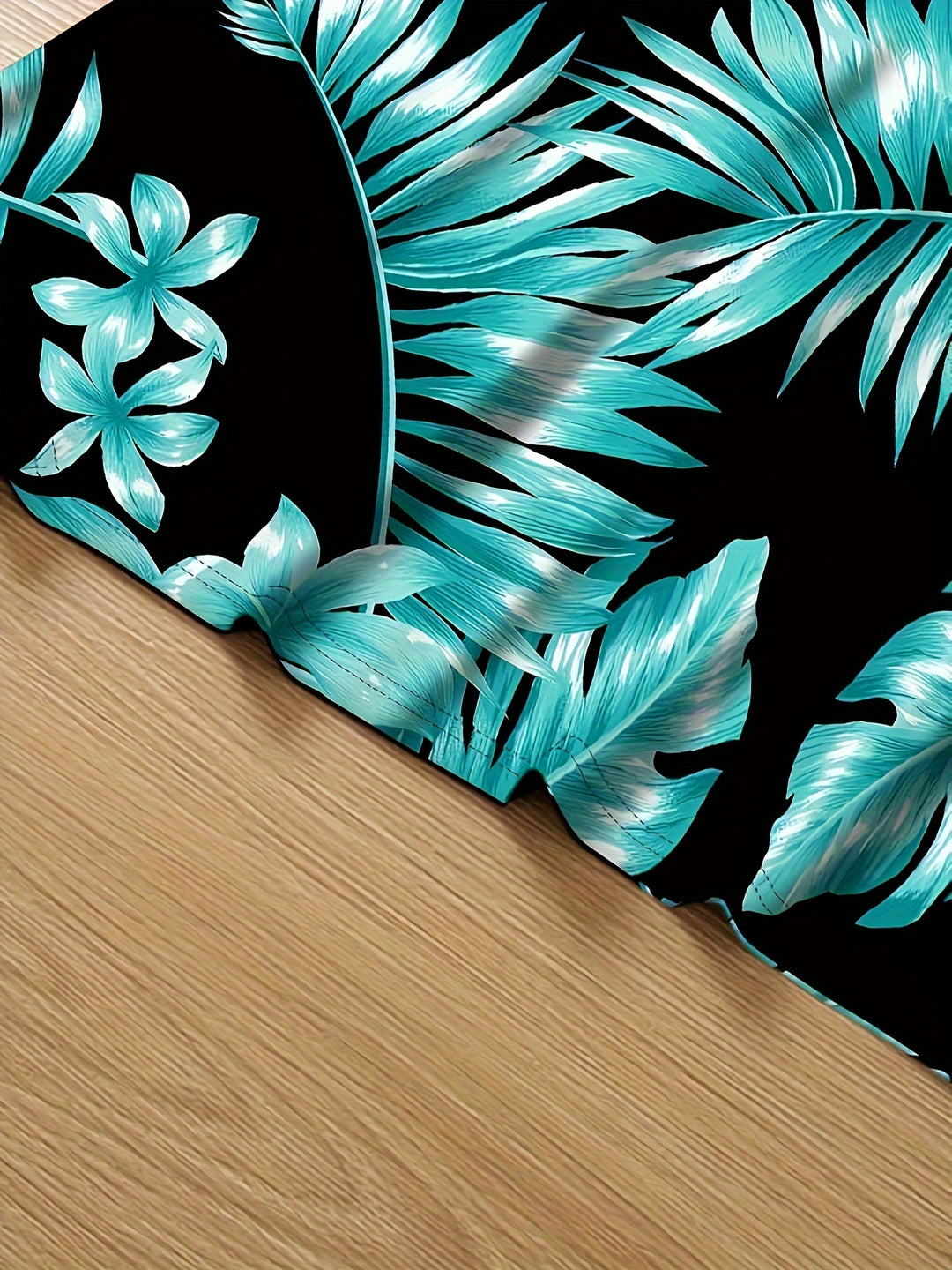 Casual Tropical Leaf Print Mini Dress