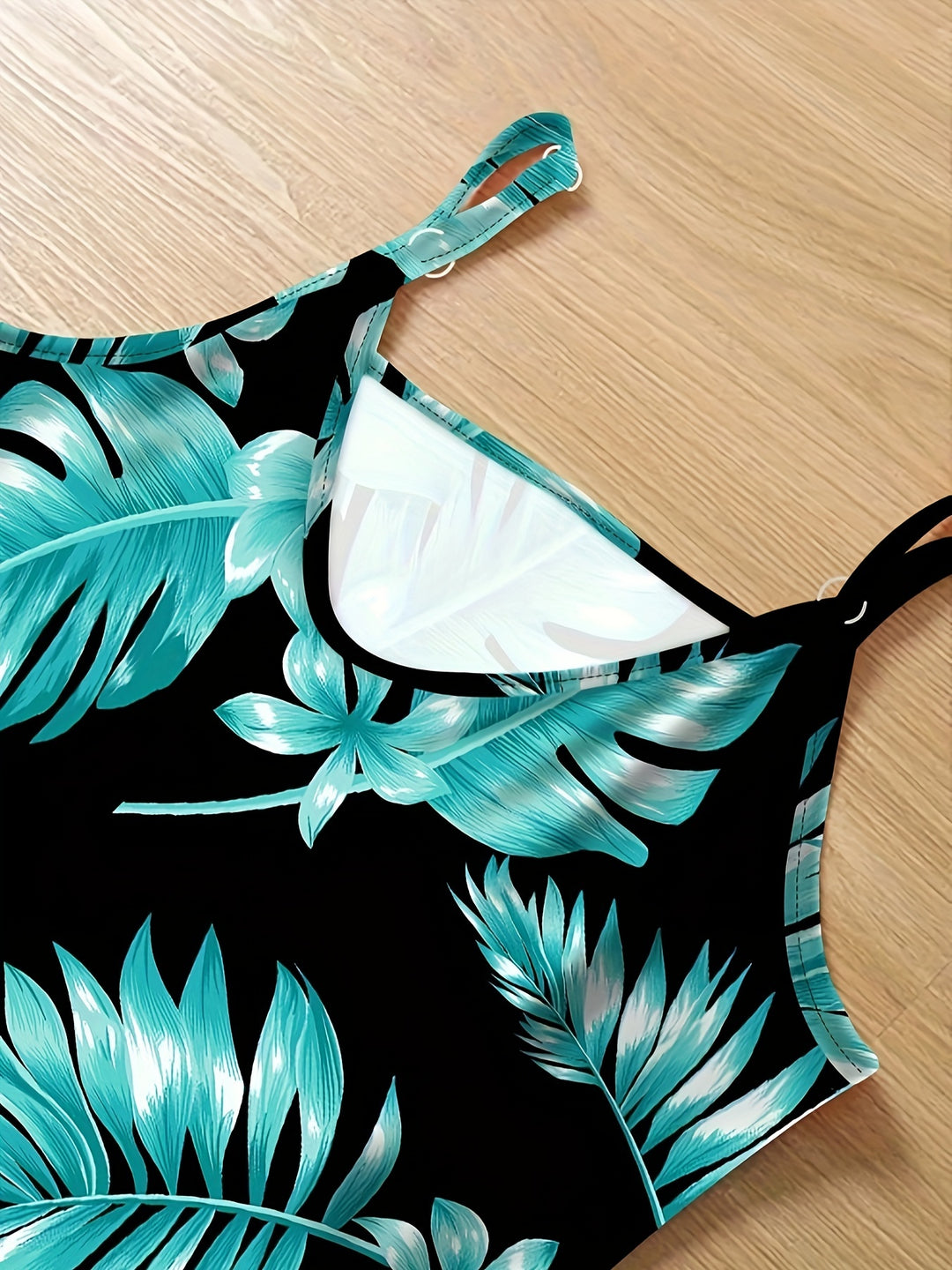 Casual Tropical Leaf Print Mini Dress