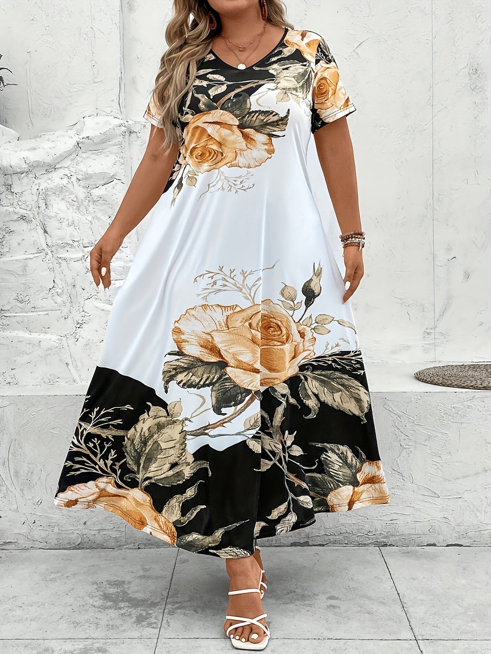 Boho Oversized Floral Loose Fit Maxi