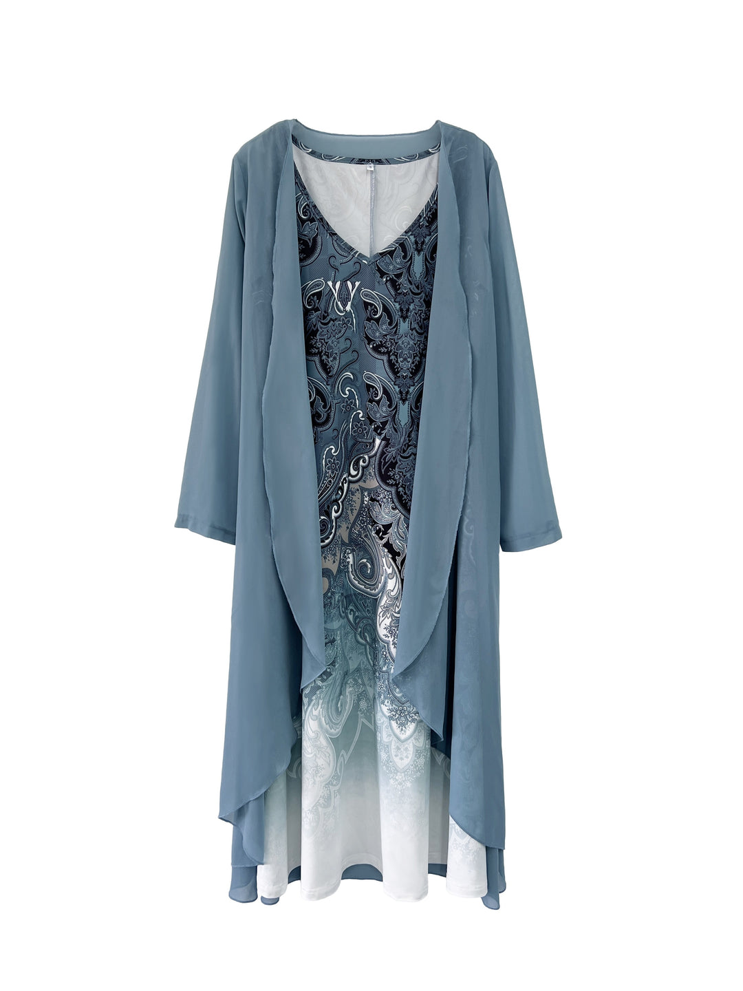 Blue Ombre Paisley Two Piece