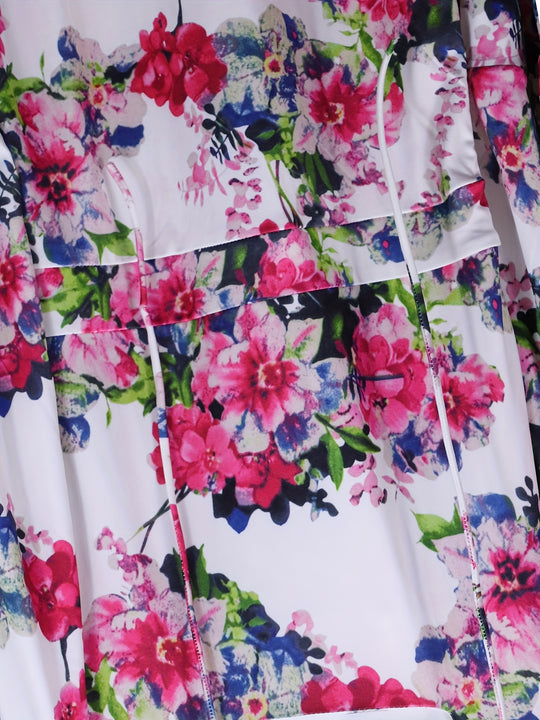Elegant Floral Column Dress with Cutout