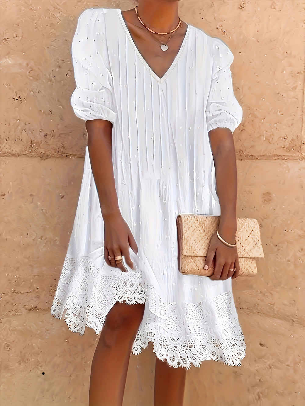 Casual Short Sleeve Drawstring Maxi Dress - Plus Size