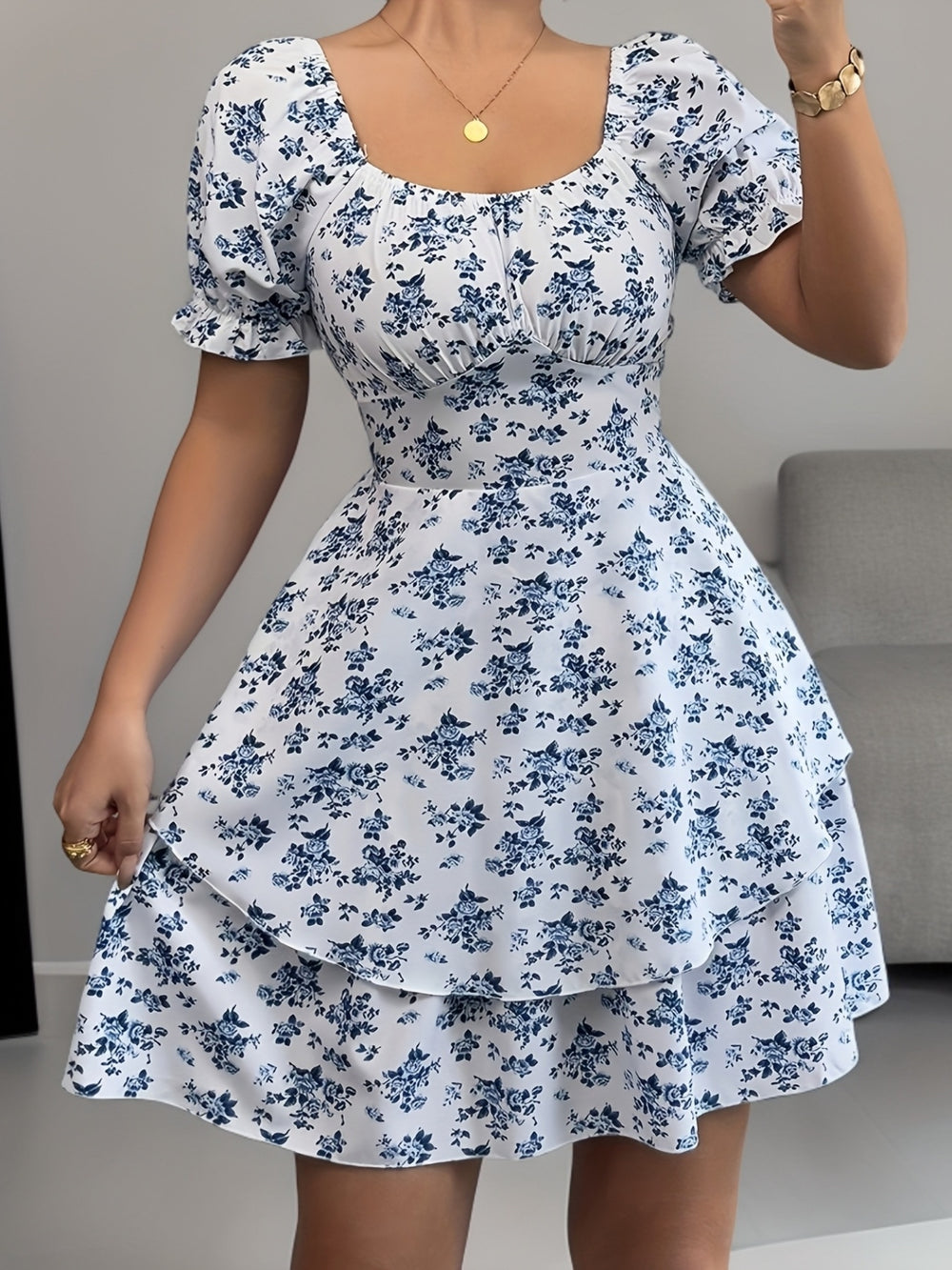 Sweetheart Neck Floral Casual Summer Sundress