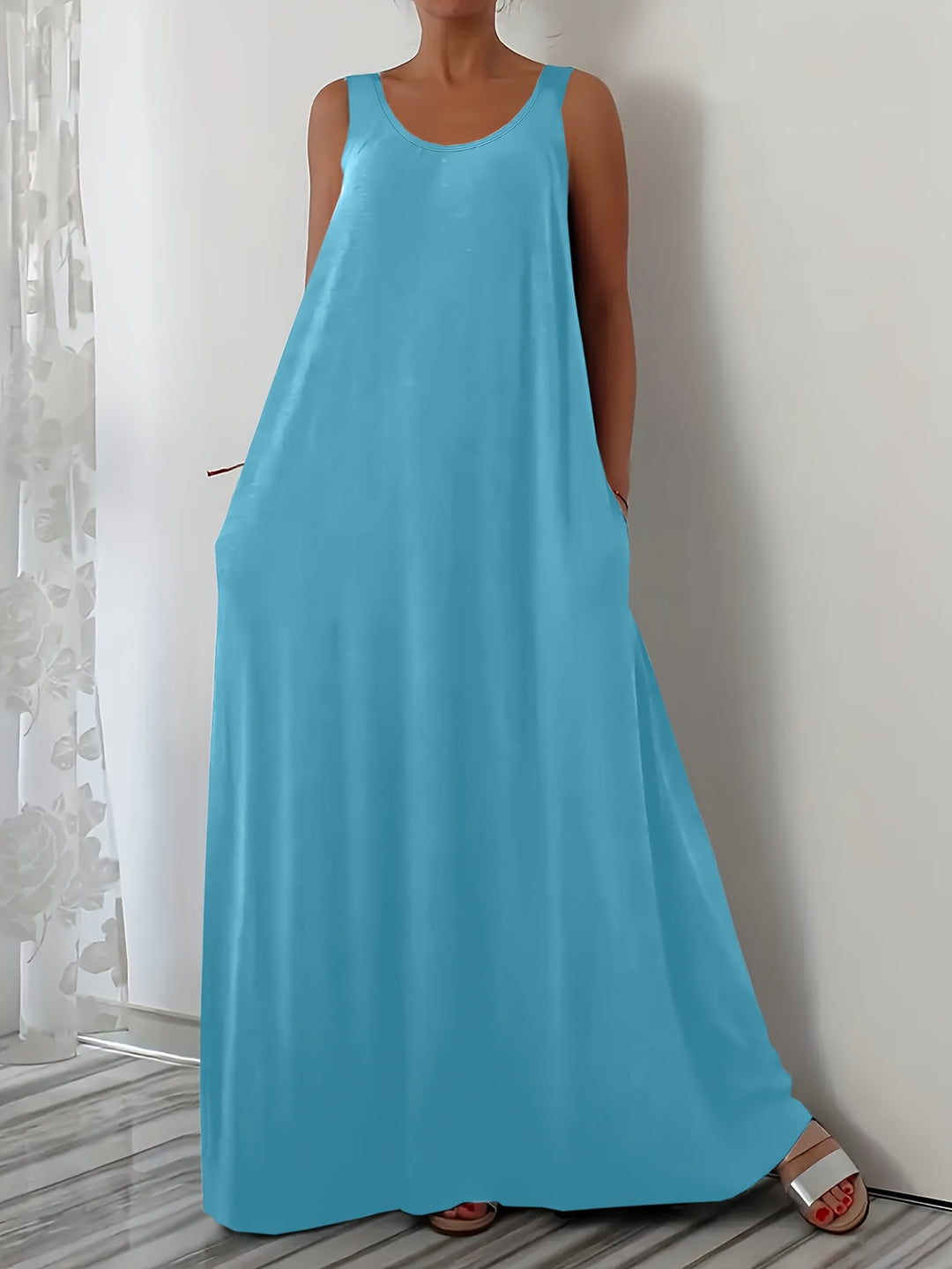 Boho Relaxed Fit Flowy Maxi Dress - Plus Size