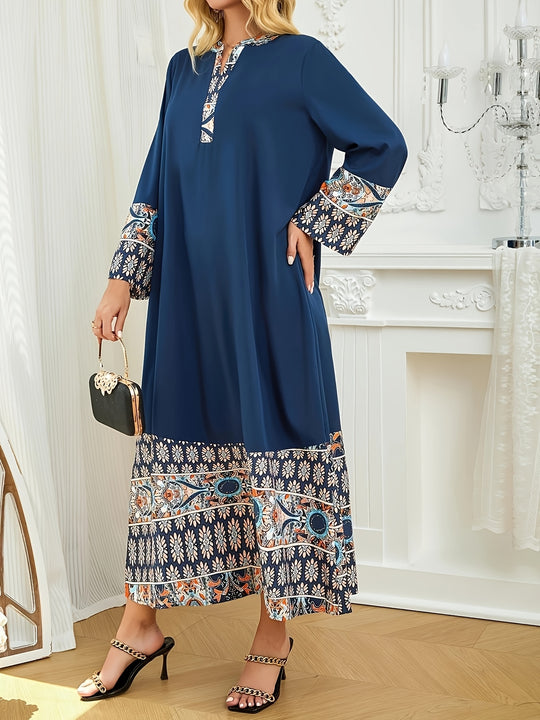 Muslim Long Sleeve Modest Kaftan Dress