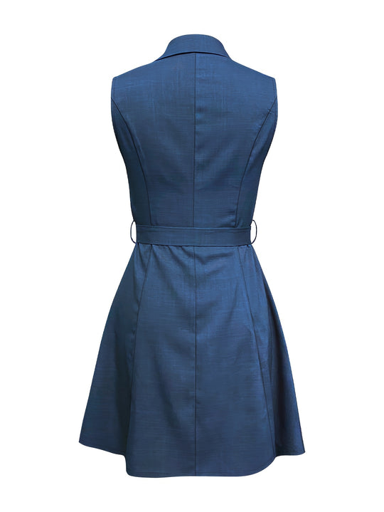 Casual Ruched Waist Button-Front Mini