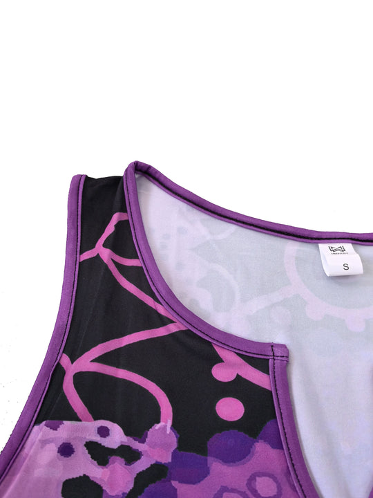 Bohemian Dreamcatcher Print Sleeveless Mini Dress