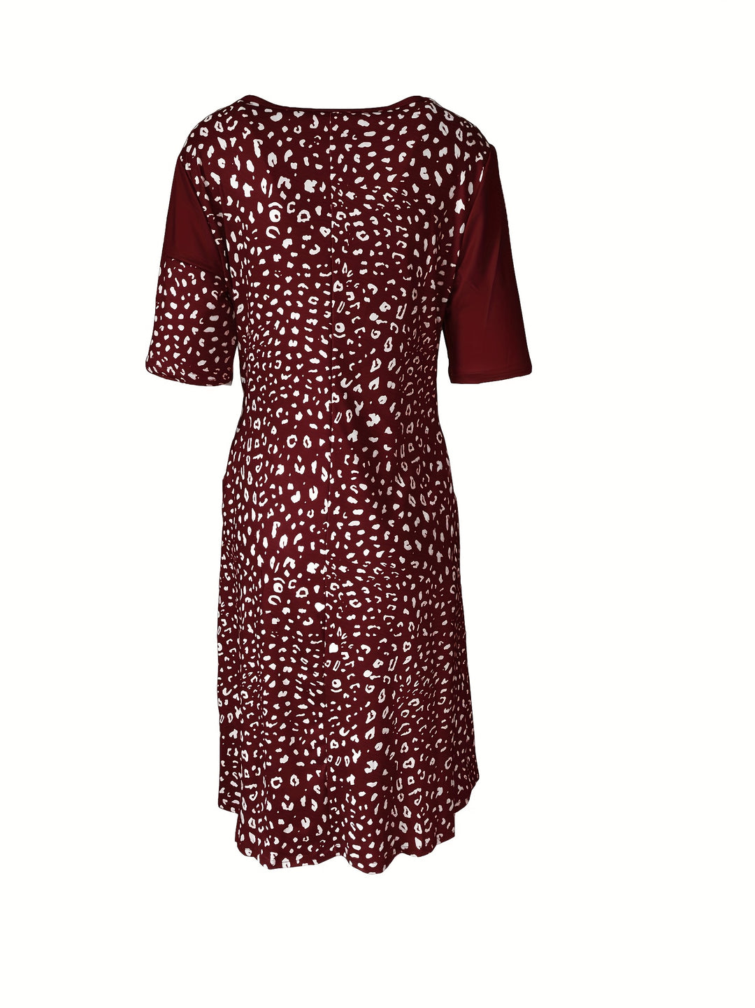 Elegant Asymmetrical Floral Print Midi Dress