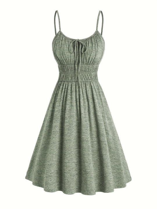 Plus Size Casual Spaghetti Strap A-Line Summer Dress