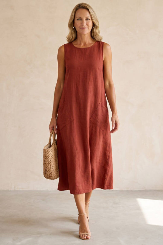 Bohemian Patch Pocket Summer Dress