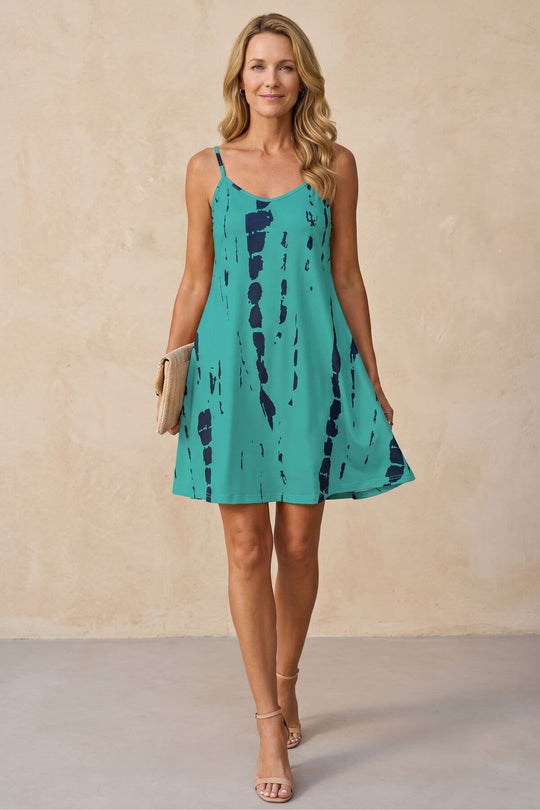 Boho Ink Print Summer Beach Dress