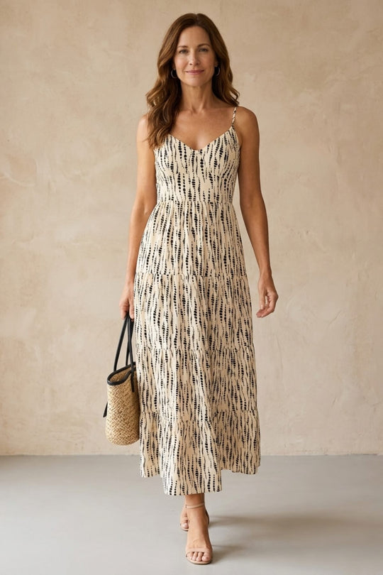 Boho Open Back Spaghetti Strap Dress