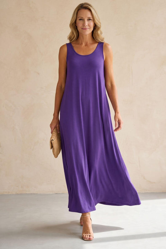 Boho Relaxed Fit Flowy Maxi Dress - Plus Size