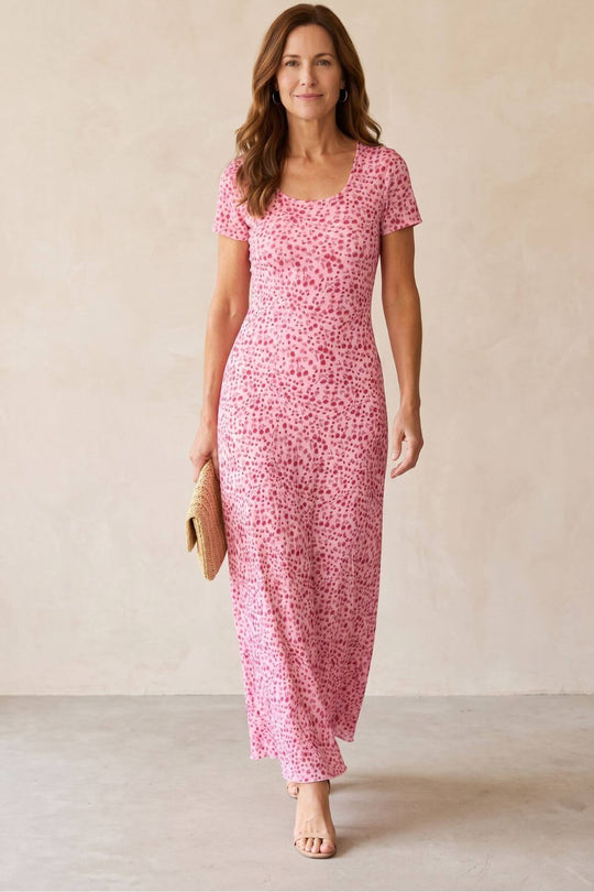 Boho Scoop Neck Flowy Maxi Dress