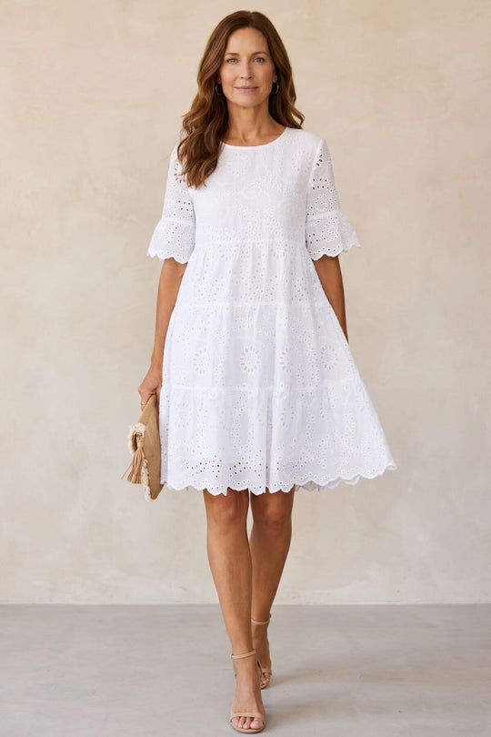 Boho Short Sleeve Embroidered Summer Dress