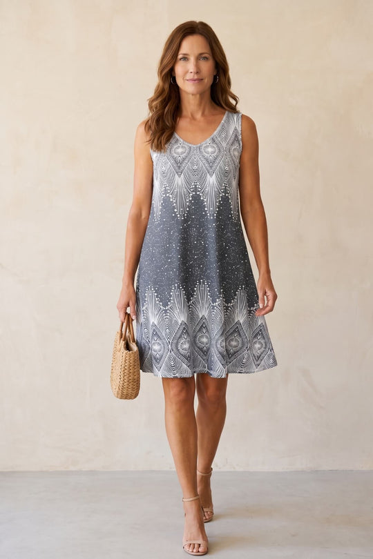 Boho V-Neck A-Line Summer Mini Dress