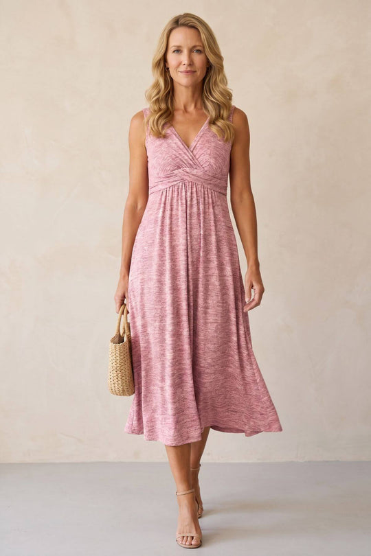 Everyday Cross Front A-Line Midi Dress