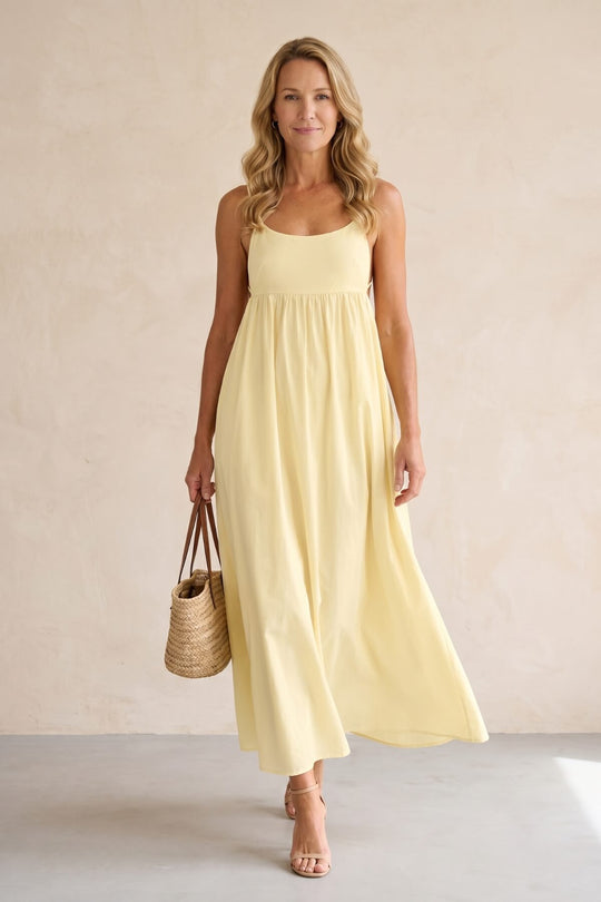 Flowy Backless Sleeveless Bohemian Slip Dress