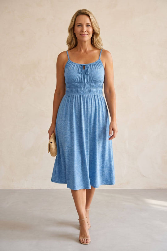 Plus Size Casual Spaghetti Strap A-Line Summer Dress