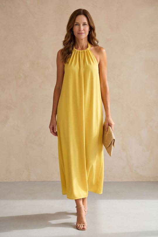 Summer Boho Halter Neck Relaxed Fit Dress