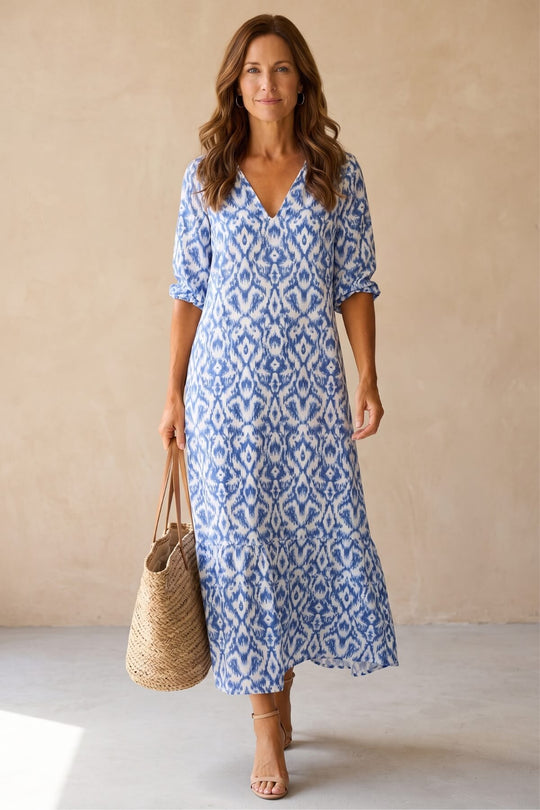 Bohemian Printed Flowy Summer Maxi Dress