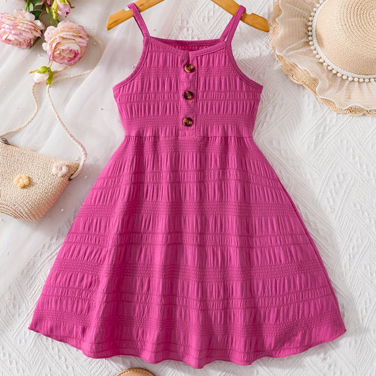 Casual Textured Button Front Mini Dress