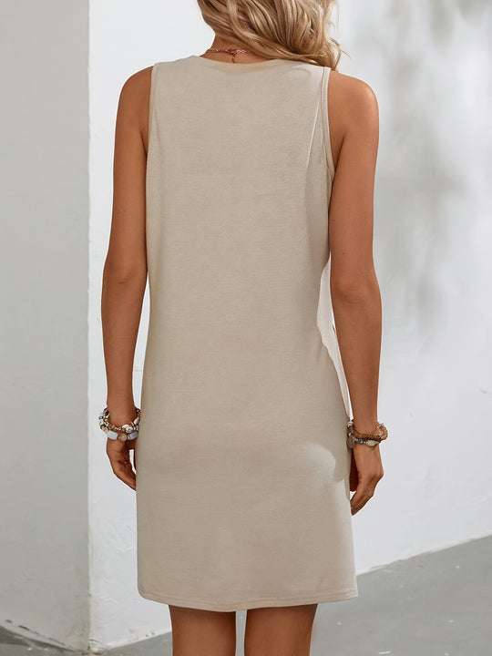 Modern Color Block Shift Mini Dress