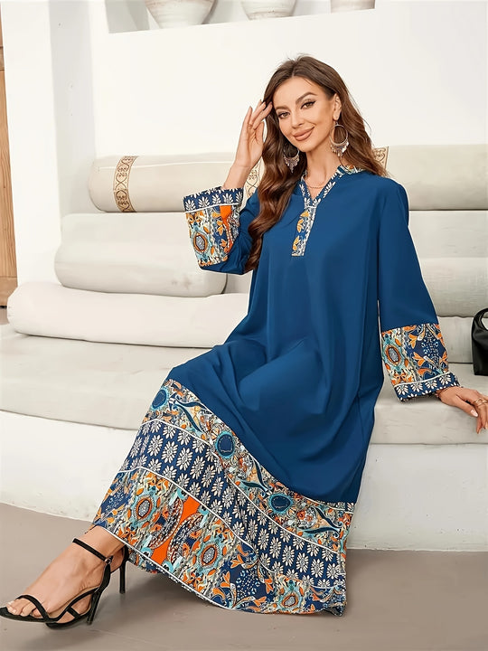 Muslim Long Sleeve Modest Kaftan Dress