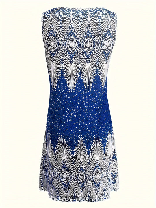 Boho V-Neck A-Line Summer Mini Dress