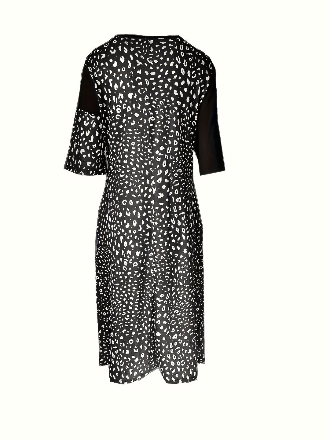 Elegant Asymmetrical Floral Print Midi Dress