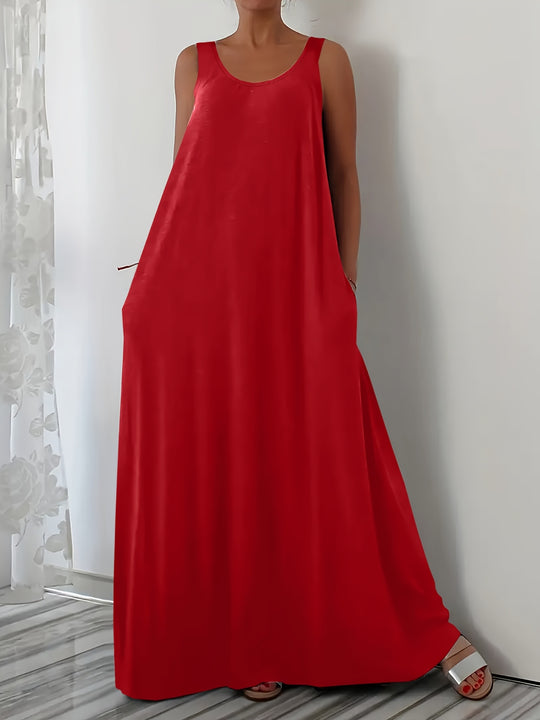 Boho Relaxed Fit Flowy Maxi Dress - Plus Size