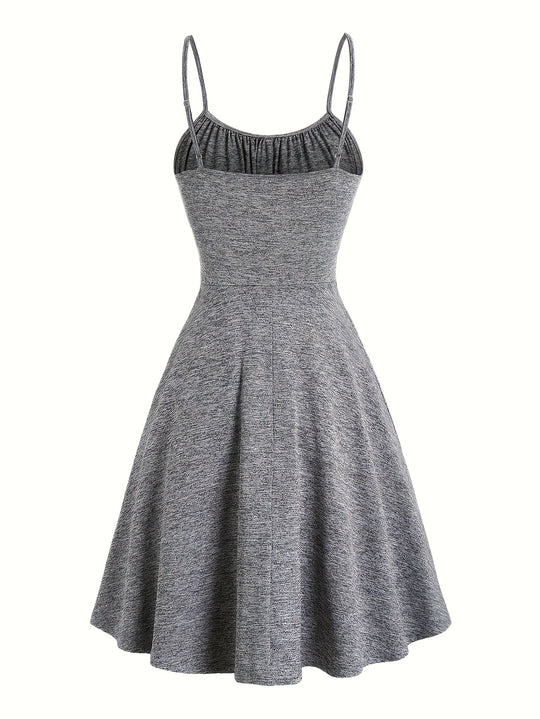 Plus Size Casual Spaghetti Strap A-Line Summer Dress