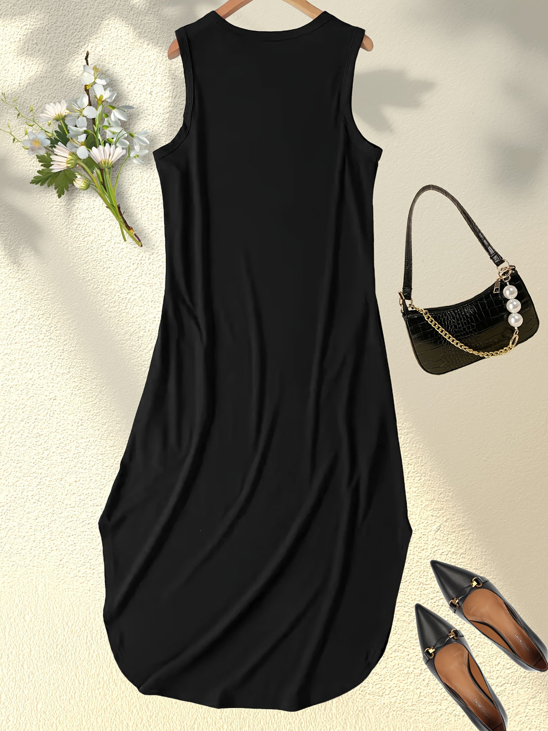 Casual Sleeveless Floral Print Maxi Bohemian Dress