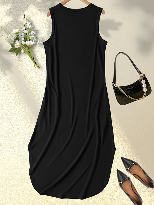 Casual Sleeveless Floral Print Maxi Bohemian Dress