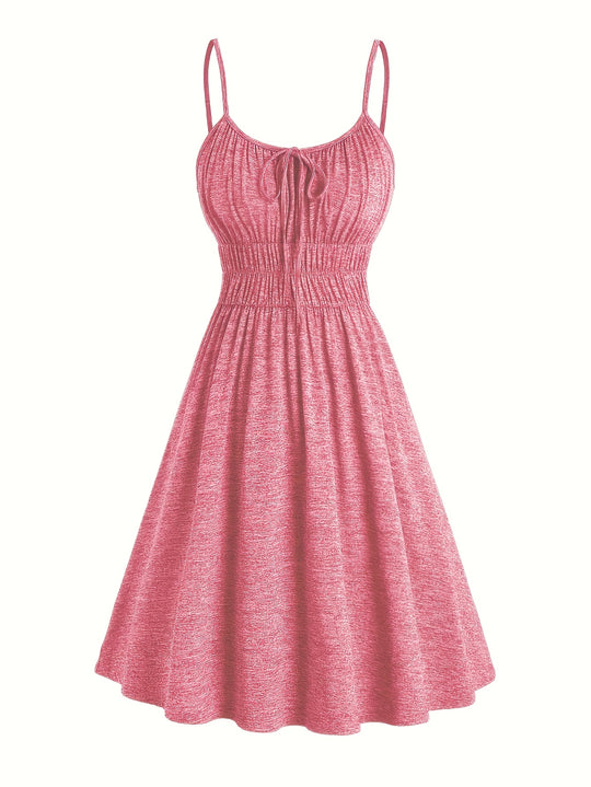 Plus Size Casual Spaghetti Strap A-Line Summer Dress