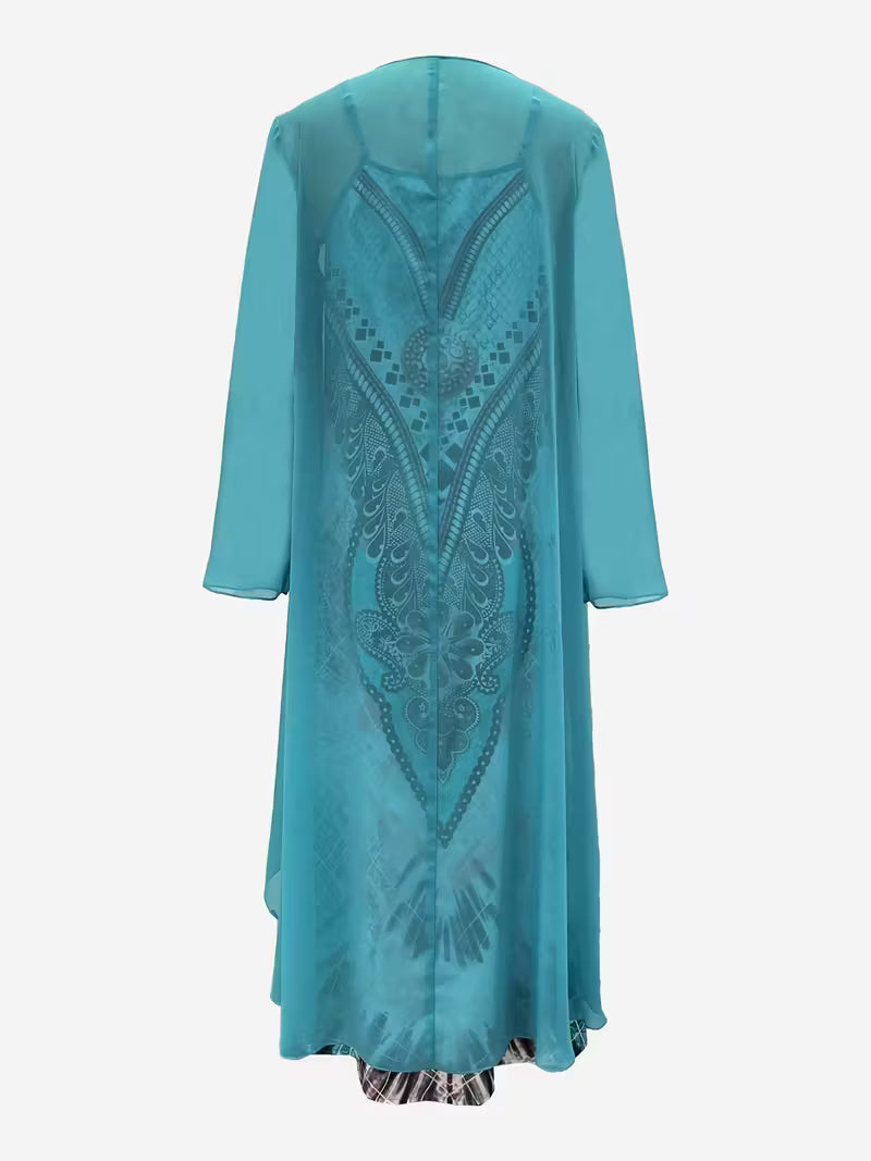 Bohemian Sleeveless Medallion Print Maxi Summer Dress