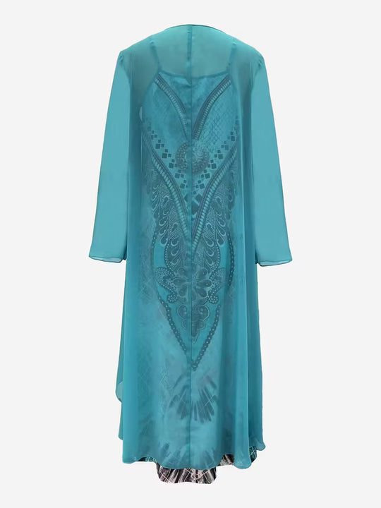 Bohemian Sleeveless Medallion Print Maxi Summer Dress