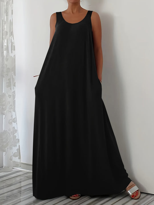 Boho Relaxed Fit Flowy Maxi Dress - Plus Size