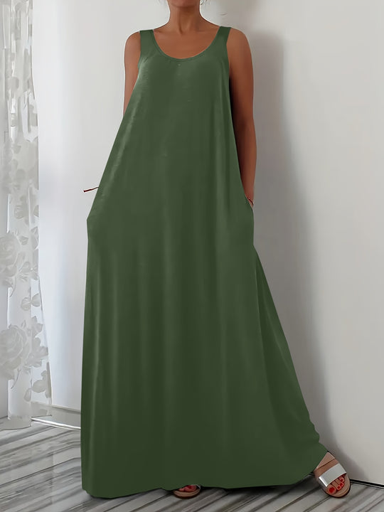 Boho Relaxed Fit Flowy Maxi Dress - Plus Size