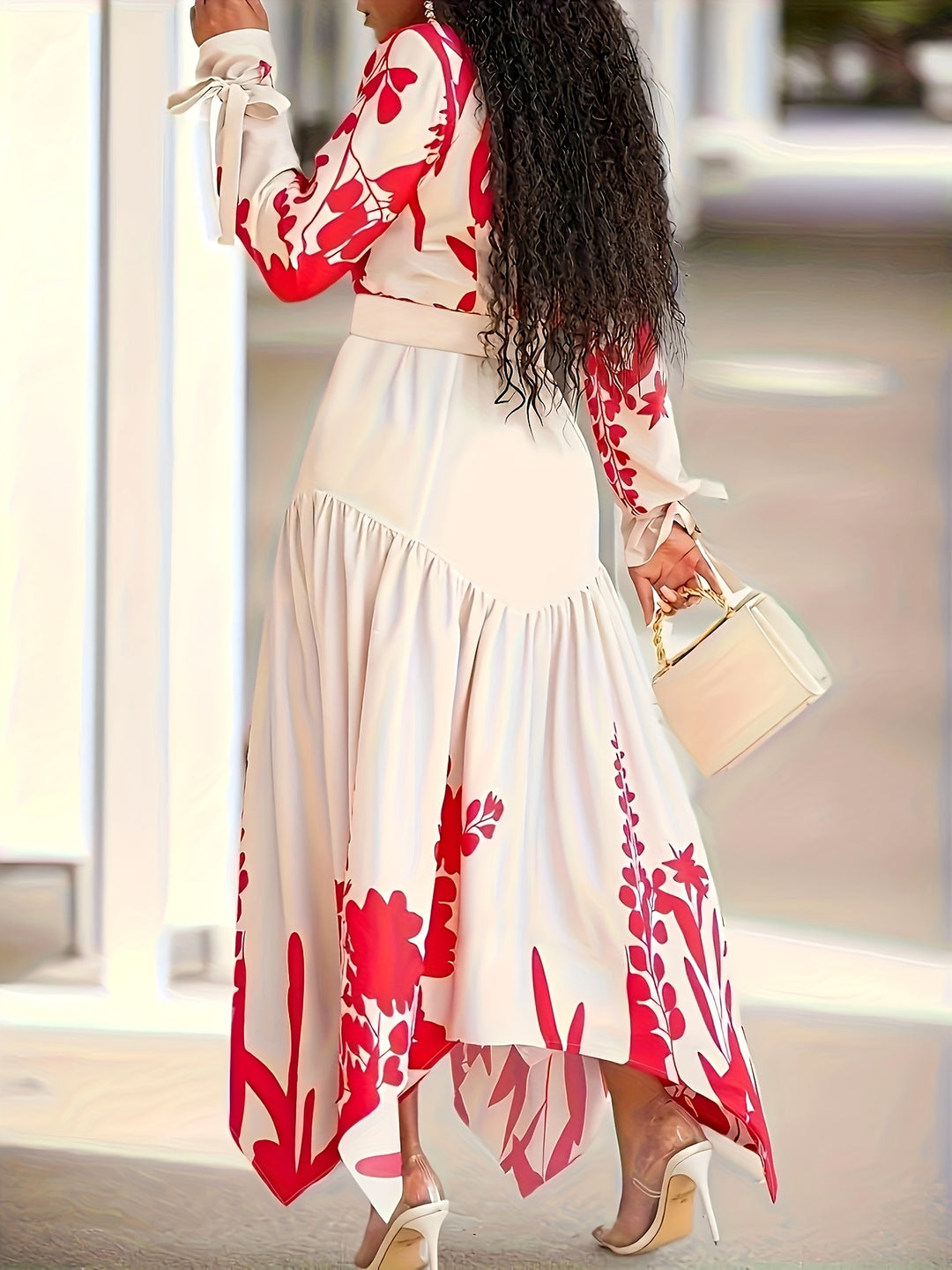 Elegant Collared Button Down Asymmetrical Maxi