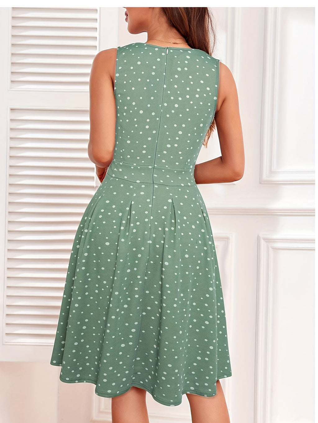 Casual Keyhole Neck Midi Dress